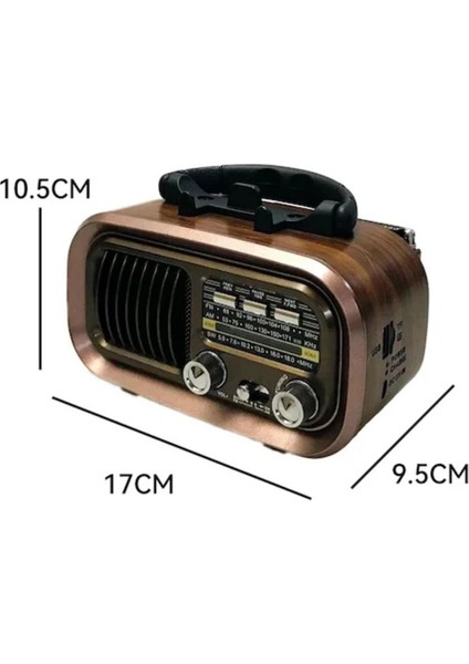 Renkli 3 Bandlı Güneş Enerjili Nostajik Radyo, Bt/tf/usb/fm/am/sw Özellikli fırsatları