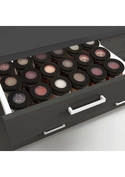 Şık 6’lı Baharatlık Seti, Siyah ve Şeffaf, Hassas Kaşıklı, Modern Tasarım fırsatları