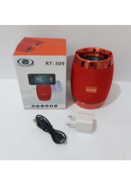 Kırmızı Taşınabilir Bluetooth Radyo ve Ses Sistemi Usb/sd Desteği