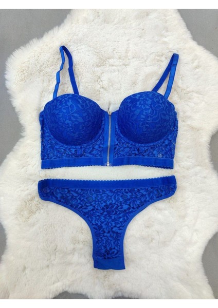 Ekonomik Önden Açılan Fermuarlı Dantel Detaylı Soft Dolgulu Sütyen - Iç Çamaşır Takımı modelleri