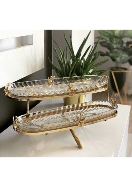 2 Katlı Cam Sunumluk, Şık ve Zarif Sunumlar Için Mükemmel Seçenek fırsatları