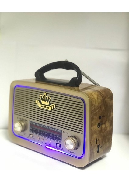 Kırmızı Nostaljik Bluetooth Mp3 Radyo Müzik Kutusu RT301