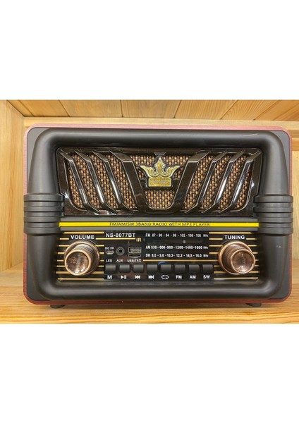 Siyah Nostaljik Radyo, Retro Tasarım, Taşınabilir ve Şık Ses Cihazı