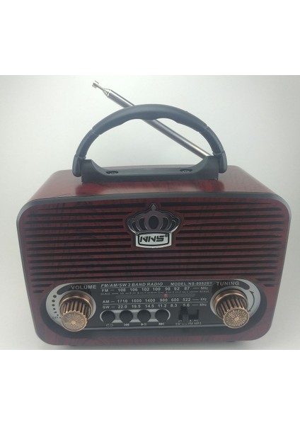 Kahverengi Fm/am/sw Bluetooth Radyo, Kaliteli ve Şık Tasarım