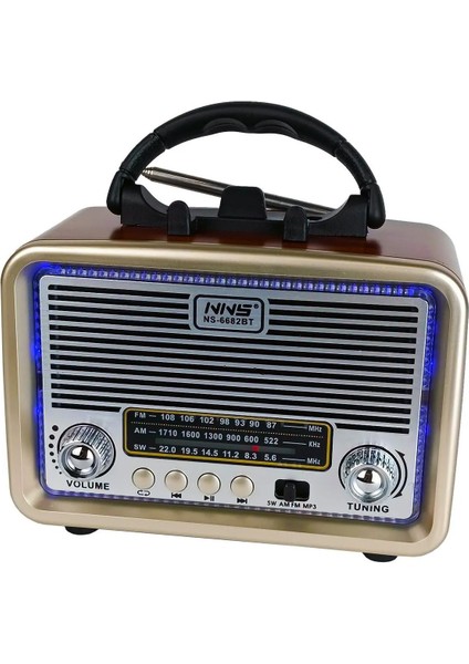 Kahverengi Nostaljik Radyo, Bluetooth, Tws, LED Çerçeve, Telefon Tutucu, Fm, Usb/tf fiyatları