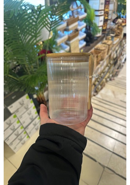 Turuncu Bambu Kapaklı Cam Kavanoz Seti 1200ML 2'li Baharat ve Erzak Saklama modelleri