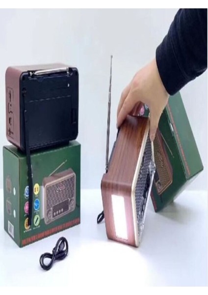 Kahverengi Nostaljik Radyo, Retro Tasarım, Şık ve Zarif Ses Cihazı