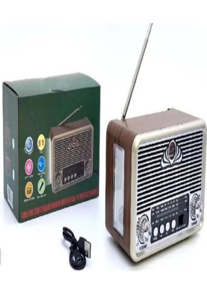 Kahverengi Nostaljik Radyo, Retro Tasarım, Şık ve Zarif Ses Cihazı fiyatları
