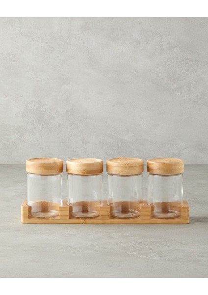 Şeffaf Cam Baharatlık Seti, 85 Ml, 4'lü, Şık ve Kullanışlı Mutfak Aksesuarı