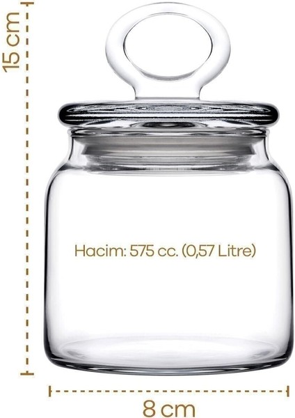 8'li Cam Kapaklı Küçük Kavanoz Seti, 575CC, Şık ve Kullanışlı Mutfak Aksesuarı fırsatları