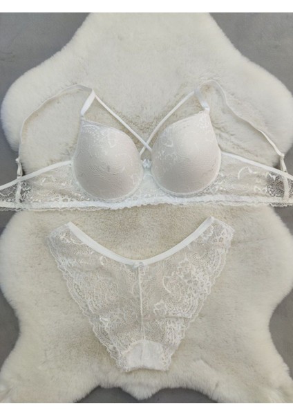 Dantel Detaylı Dolgusuz Çapraz Ipli Balenli Sütyen Külot Takım - Iç Çamaşırı Takımı fiyatları