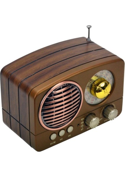 Nostaljik Mini Radyo, Retro Tasarım, Taşınabilir ve Şık Ses Cihazı