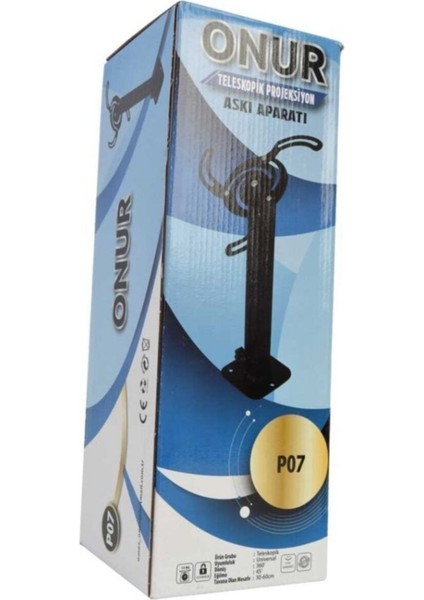 Beyaz Çok Amaçlı Projektör Askı Aparatı, Hafif ve Güvenli Tasarım