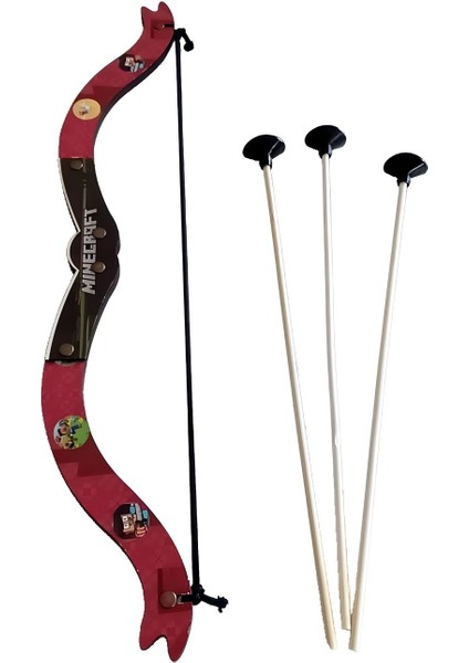 Renkli Doğal Ahşap Minik Yay ve Ok Seti, Eğlenceli ve Şık Tasarım