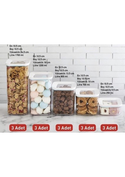 15'li Mika Saklama Kabı Seti, Pratik ve Şık Saklama Çözümü indirimleri