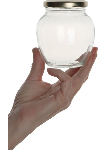 36 Adet 210 ml Şeffaf Cam Yumurta Model Kavanoz Gold Kapaklı, Turuncu Renkli fiyatları