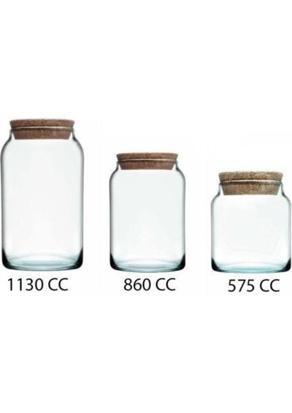 Turuncu Mantar Kapaklı 3'lü Kavanoz Seti, Şık ve Kullanışlı Saklama Çözümü