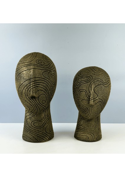 2'li Set Soyut Yüz Dekoratif Biblo Heykel fiyatları