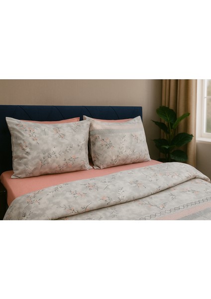 Lüks Dayanıklı Yumuşak Pamuklu Çift Kişilik Nevresim Takımı Seti + Lastikli Çarşaf +2 Yastık Kılıflı fiyatları