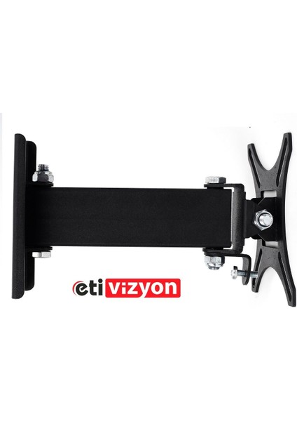 Hareketli Tv Askı Aparatı 17-27", Siyah, Kolay Montaj, Güçlü ve Dayanıklı modelleri