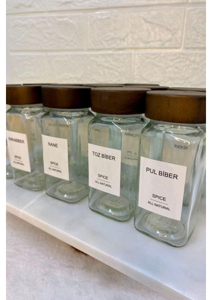 12'li Cam Baharatlık Seti, Akasya Kapaklı, Şık ve Pratik Organize Seçenek fiyatları