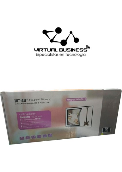 14-40" Uyumlu LCD LED Monitör Tavan Askı Aparatı, Siyah