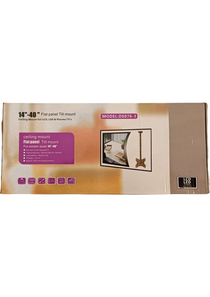 14-40" Uyumlu LCD LED Monitör Tavan Askı Aparatı, Siyah modelleri