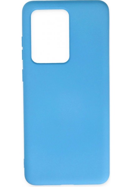 Samsung Galaxy S20 Ultra Kılıf Nano Içi Kadife Silikon - Mavi