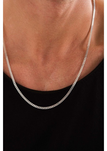 925 Ayar Gümüş Unisex Gurmet Zincir Kolye 3mm