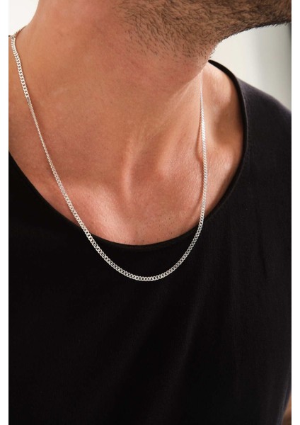 925 Ayar Gümüş Unisex Gurmet Zincir Kolye 3mm modelleri