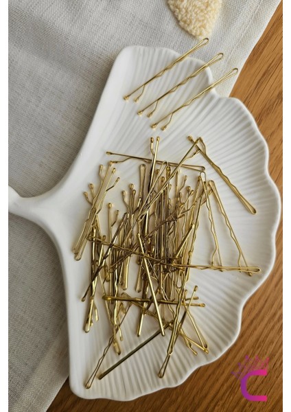 50'li Gold Sarı Renk Tel Toka 5cm - Yumuşak Uçlu Acıtmaz Kadın Tel Saç Tokası fiyatları