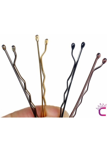 50'li Gold Sarı Renk Tel Toka 5cm - Yumuşak Uçlu Acıtmaz Kadın Tel Saç Tokası fırsatları