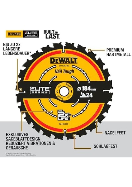 DT10302 Elmas Testere, Sarı / Siyah, 1 Adet modelleri