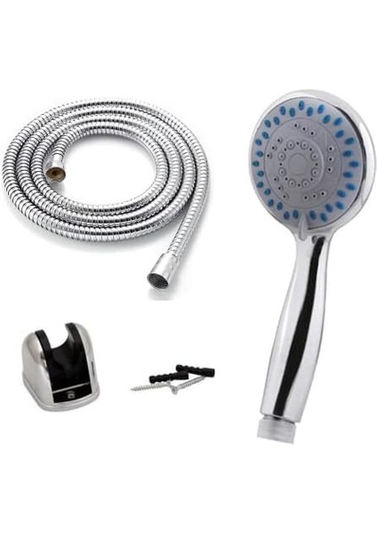 Cosy 3 Fonksiyonlu Duş Seti - Mafsallı (Askılı) Spiral Hortumlu (150CM) - Basınç Ayarlı Duş Başlığı G1/2 Uyumlu Yüksek Tazyikli Paslanmaz Ekonomik Banyo Duş Seti - (Cosy Duş Başliği + Mafsal + Spiral Hortum) fiyatları