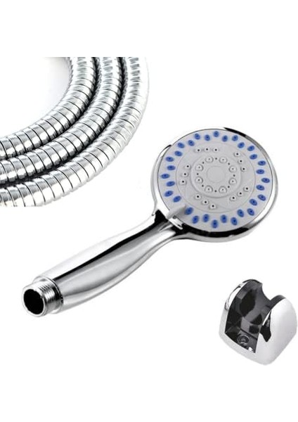 Cosy 3 Fonksiyonlu Duş Seti - Mafsallı (Askılı) Spiral Hortumlu (150CM) - Basınç Ayarlı Duş Başlığı G1/2 Uyumlu Yüksek Tazyikli Paslanmaz Ekonomik Banyo Duş Seti - (Cosy Duş Başliği + Mafsal + Spiral Hortum) modelleri