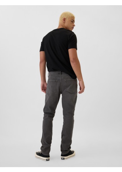 Erkek Siyah GapFlex Athletic Slim Soft Wear Jean