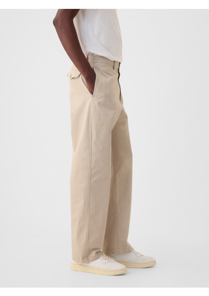 Erkek Krem Modern '90S Loose Kaki Pantolon indirimleri