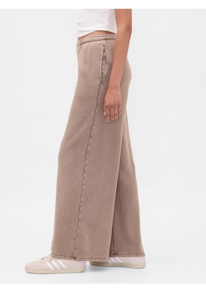 Kadın Koyu Bej Vintagesoft Baggy Wide-Leg Pantolon indirimleri