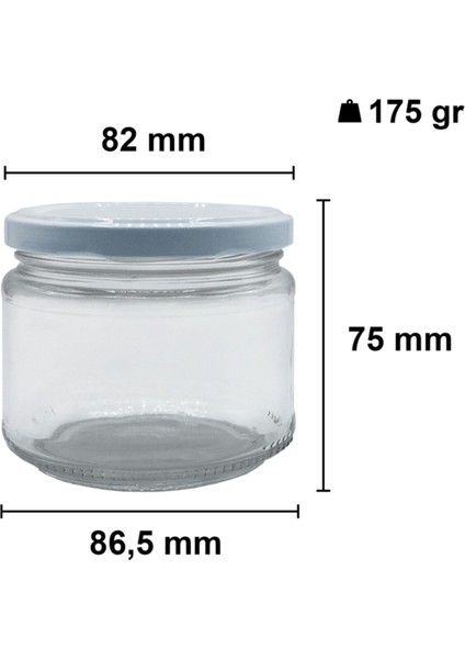 300 ml Şeffaf Cam Kavanoz, Metal Kapaklı, 24 Adet, Konserve ve Saklama Için Ideal fiyatları