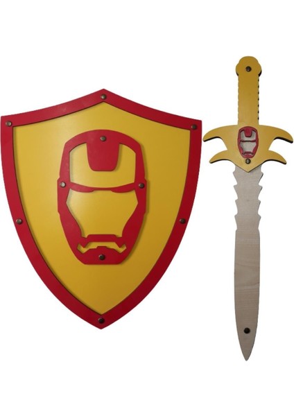 Beyaz Ahşap Oyuncak Seti, Kalkan ve Kılıç ile Eğlence Dolu Oyun Zamanı