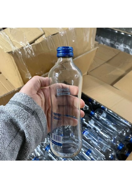 Turuncu 330 ml Boş Cam Su Şişesi, Kapaklı, 63 Adet, Kullanılmış, Uygun Fiyatlı