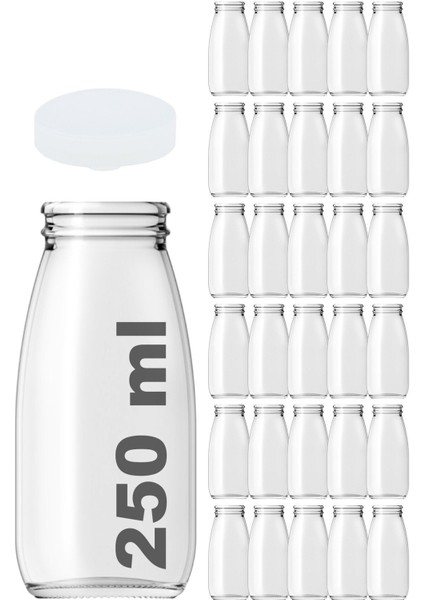 250 ml Şeffaf Plastik Şişe, 30 Adet, Kapaklı, Boş, Meşrubat ve Içecek Şişesi