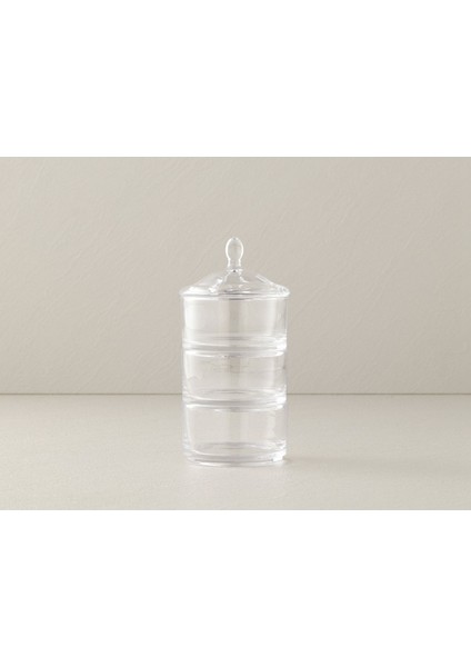 Şeffaf 3'lü Saklama Kabı, Turuncu, Dayanıklı ve Şık Tasarım