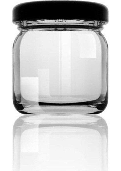 50'li Siyah Kapaklı 40 cc Mini Cam Kavanoz Seti, Şık ve Kullanışlı Depolama Çözümü