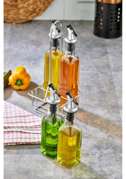 Şık 5 Parça Yağdanlık, Sosluk ve Baharatlık Seti, Dayanıklı ve Kullanışlı Tasarım