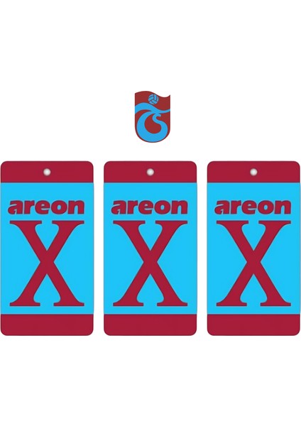 Areon Trabzonspor Renkleri Patchouli Lavender Vanilla Oto Araç Kokusu Üçlü Set