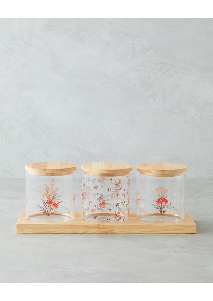 Şeffaf Cam Baharatlık 4 Parça, 350 Ml, Şık ve Kullanışlı Mutfak Düzeni Seti