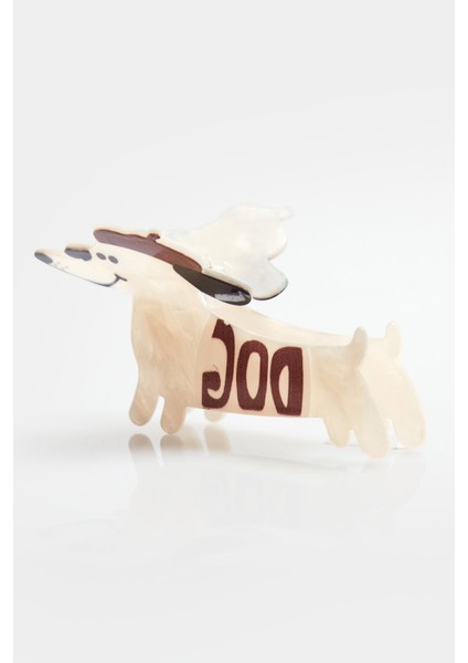 Köpek Figürlü Kemik Mandal Toka