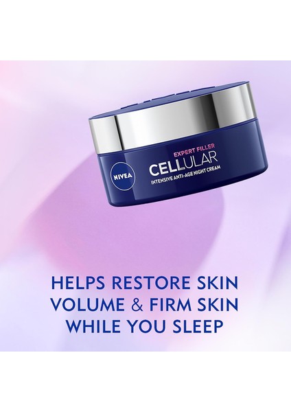 Nıvea Cellular Expert Filler Yoğun Gece Yüz Bakım Kremi 50 Ml, Hyaluronik Asit ve Folik Asit fiyatları