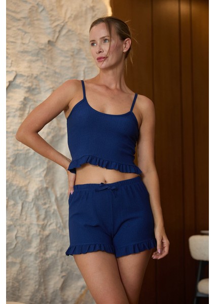 Basic Askılı Fırfırlı Şortlu Takım fiyatları